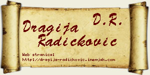 Dragija Radičković vizit kartica